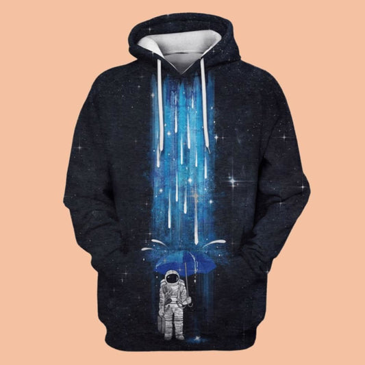 2025 Halloween Astronaut Standing Under The Rain Costume Hoodie