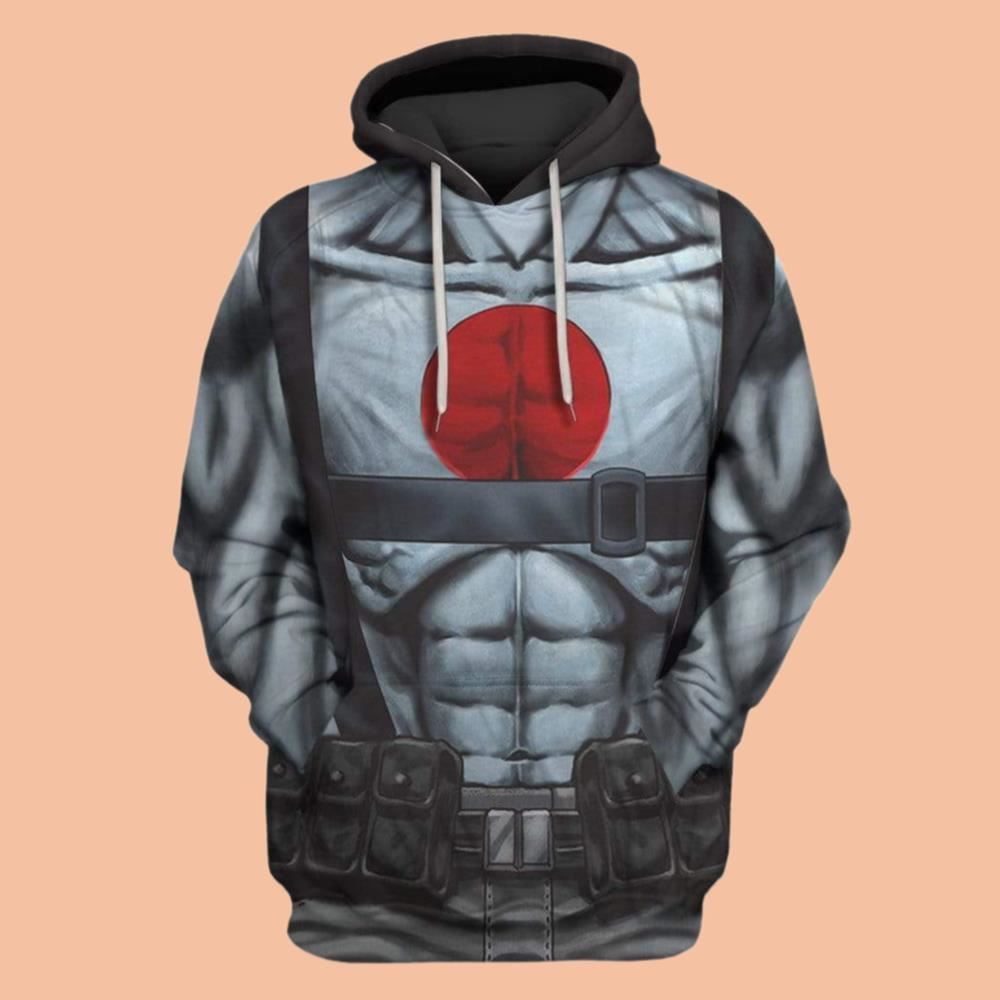 2025 Halloween Bloodshot Shirtless Straps Costume Hoodie