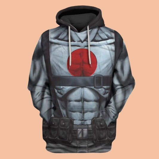 2025 Halloween Bloodshot Shirtless Straps Costume Hoodie