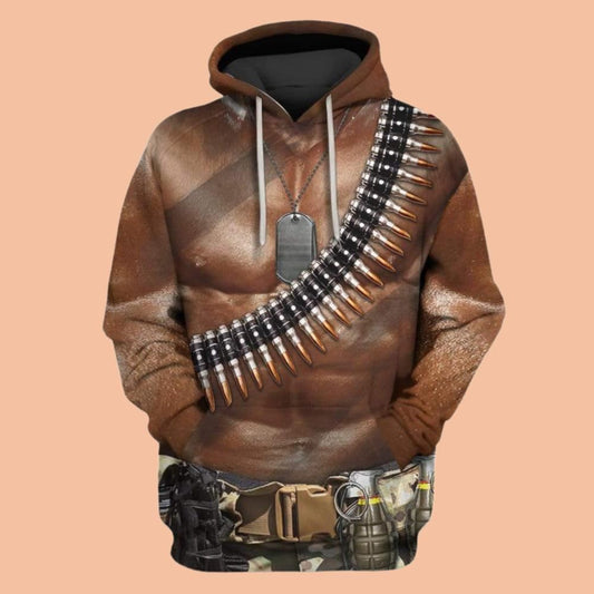 2025 Halloween Commando Costume Hoodie