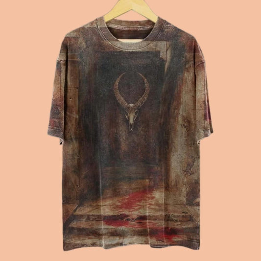 Dark Horror Gothic Art Print Shirt Halloween 2025