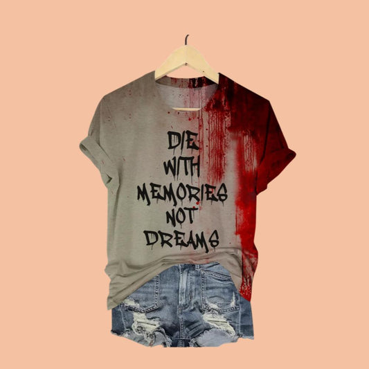 2025 Halloween Die With Memories Not Dreams Art Print Printed Shirt