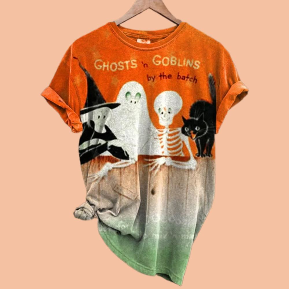 Ghost n Goblins By The Batch Print Shirt Halloween 2025