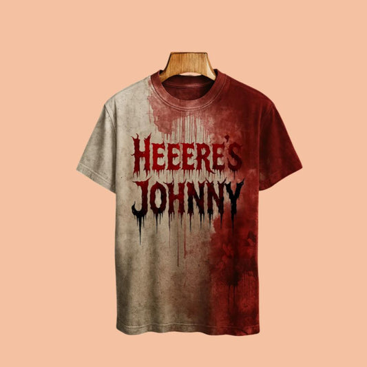 2025 Halloween Heeere's Johnny Blood Printed Shirt