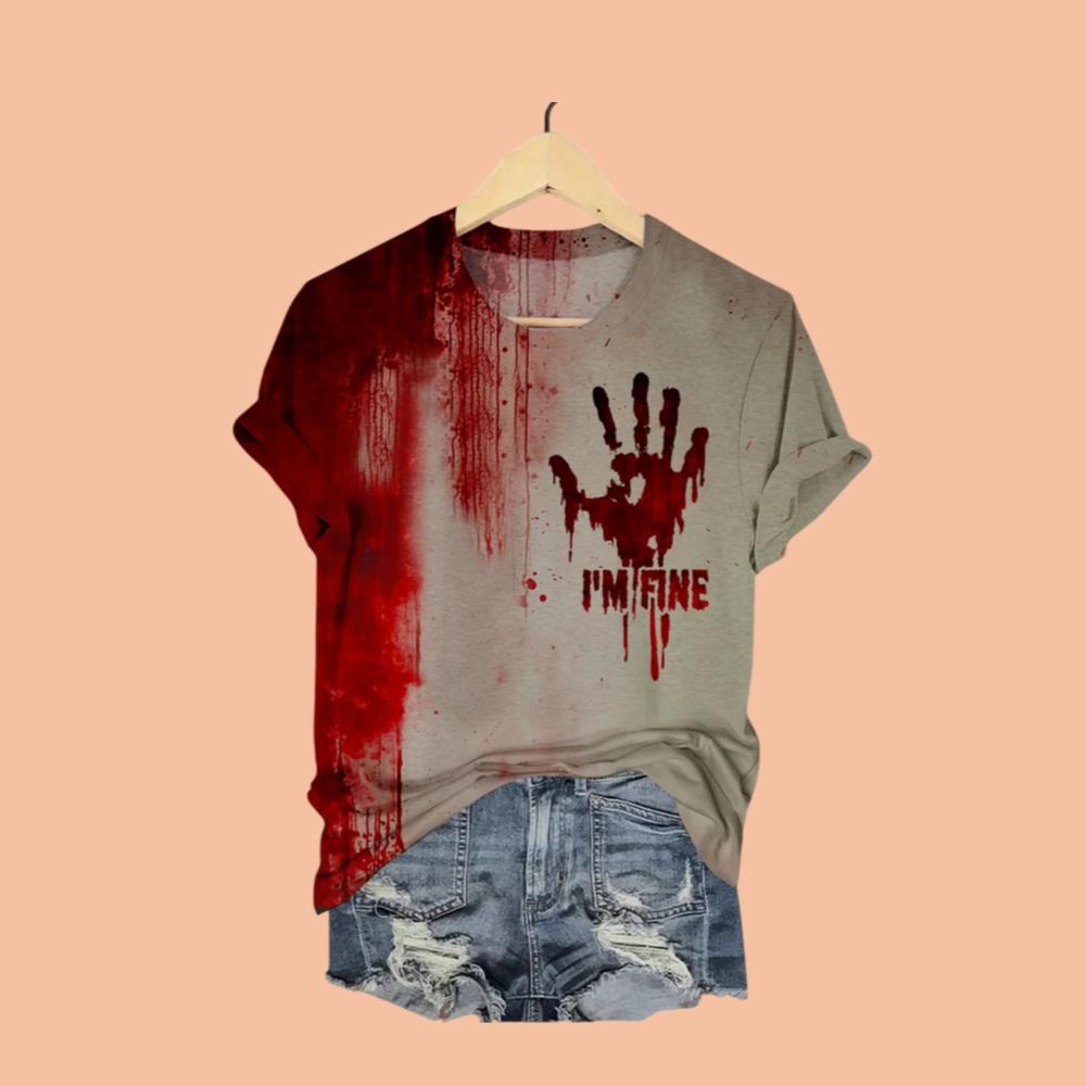 2025 Halloween I Am Fine Art Print Printed Shirt