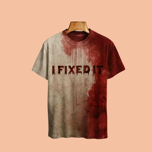 2025 Halloween I Fixed It Bloody Art Print Printed Shirt