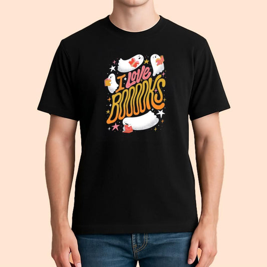 I Love Booooks Ghosts Shirt Halloween 2025