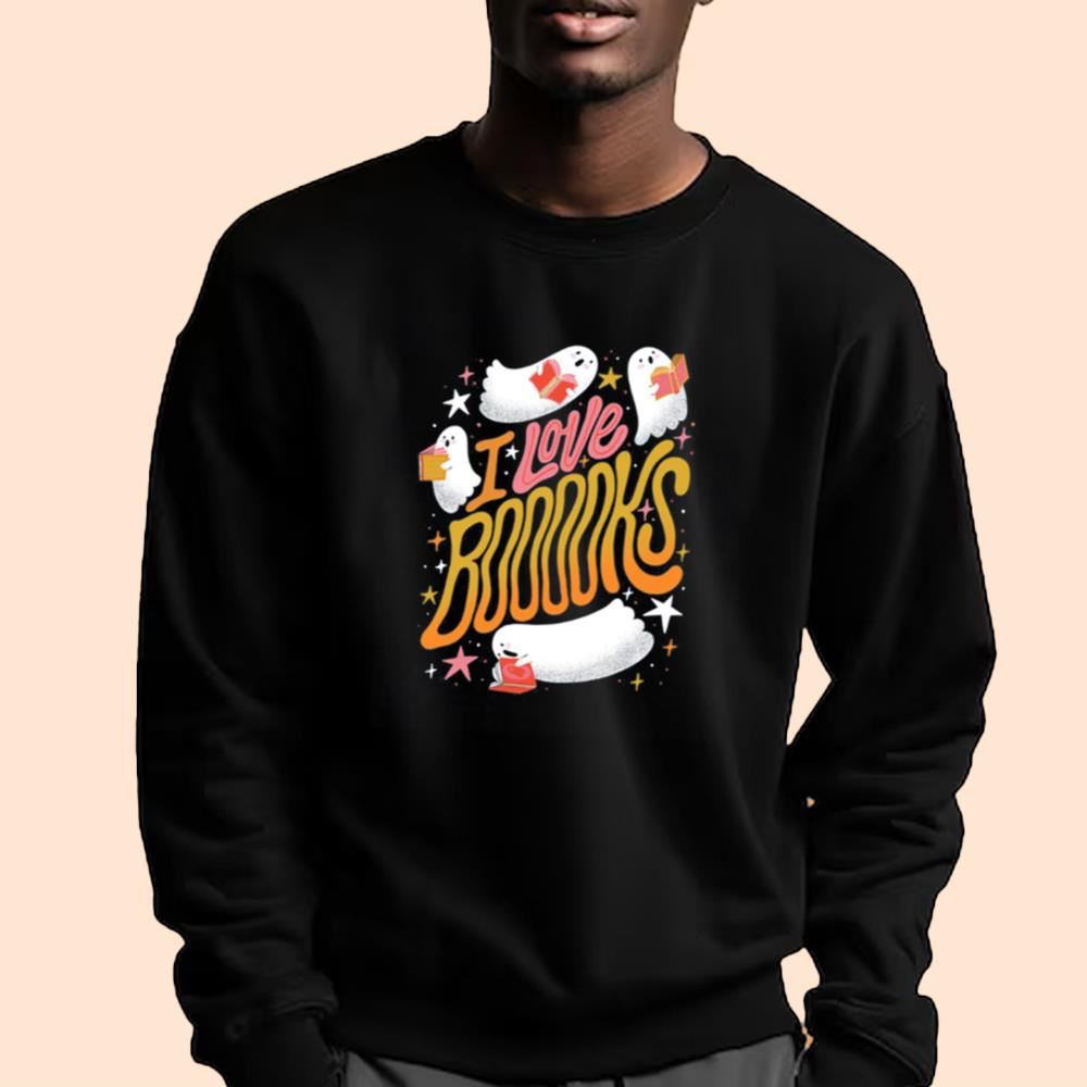 I Love Booooks Ghosts Shirt Halloween 2025