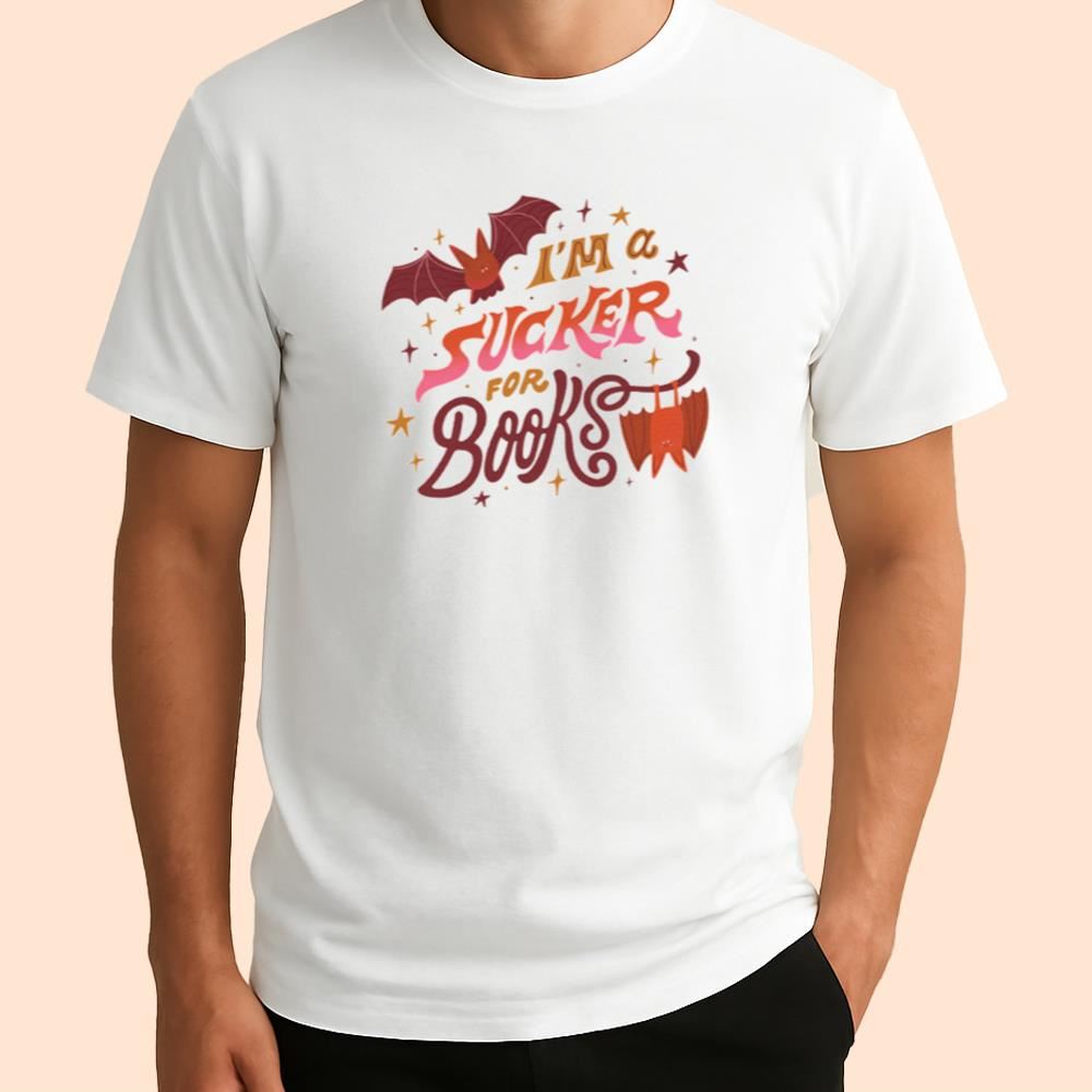 I'm A Sucker For Books Shirt Halloween 2025