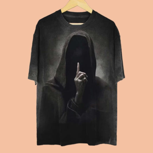 Men's Grim Reaper Dark Horror Print Shirt Halloween 2025