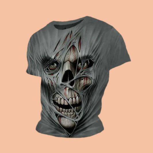 Men's Halloween 3D Skull Print Casual Shirt Halloween 2025