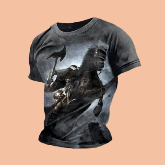 Men's Halloween Headless Horseman Print Shirt Halloween 2025
