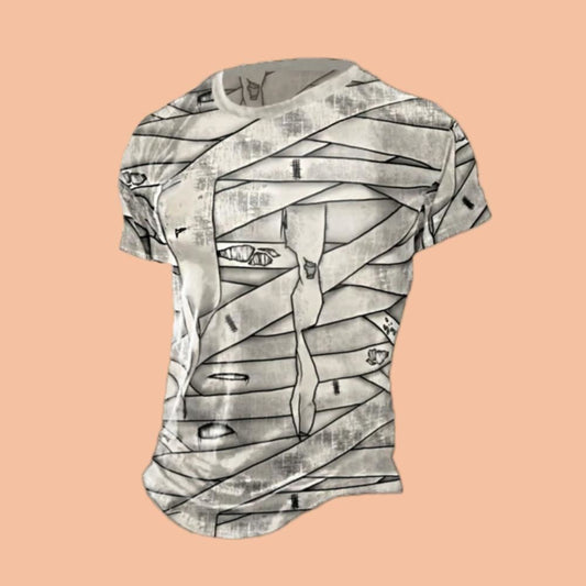 Men's Halloween Mummy Print Shirt Halloween 2025
