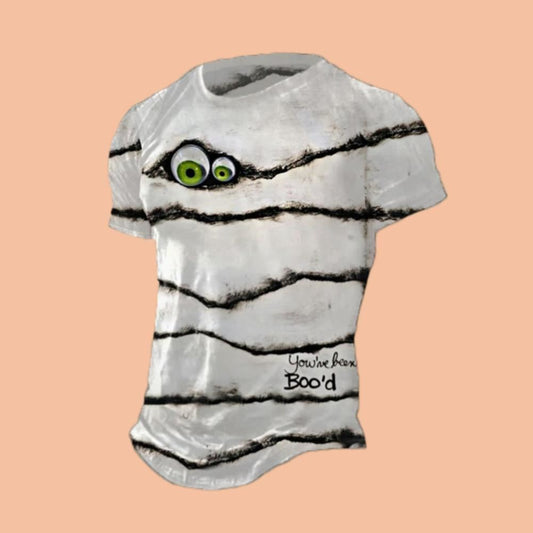 Men's Halloween You've Been Boo'd Mummy Print Shirt Halloween 2025