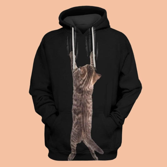2025 Halloween SCRATCHING CAT Costume Hoodie