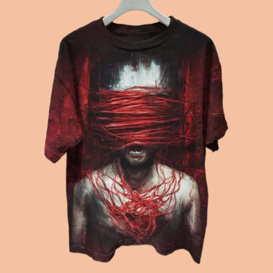 Unisex Dark Horror Gothic Halloween Art Print Shirt Halloween 2025