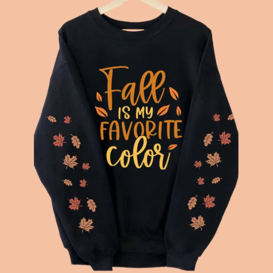 Women's Fall is My Favorite Color Sweatshirt Halloween 2025