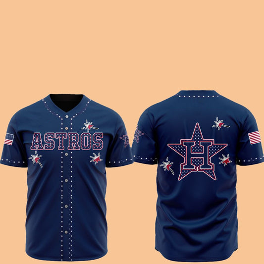 2025 Houston Astros Happy Independence Day Baseball Jersey