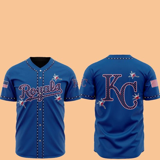 2025 KC Royals Happy Independence Day Baseball Jersey