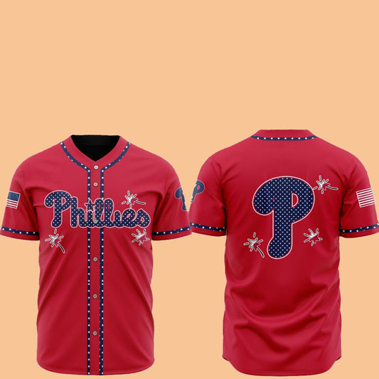 2025 Philadelphia Phillies Happy Independence Day Baseball Jersey