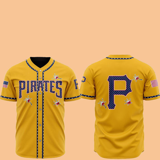 2025 Pittsburgh Pirates Happy Independence Day Baseball Jersey