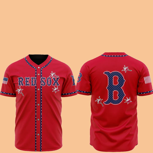 2025 Red Sox Happy Independence Day Baseball Jersey