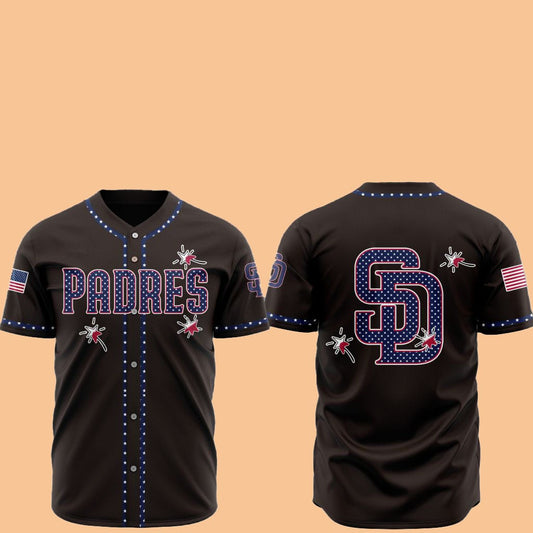 2025 SD Padres Happy Independence Day Baseball Jersey