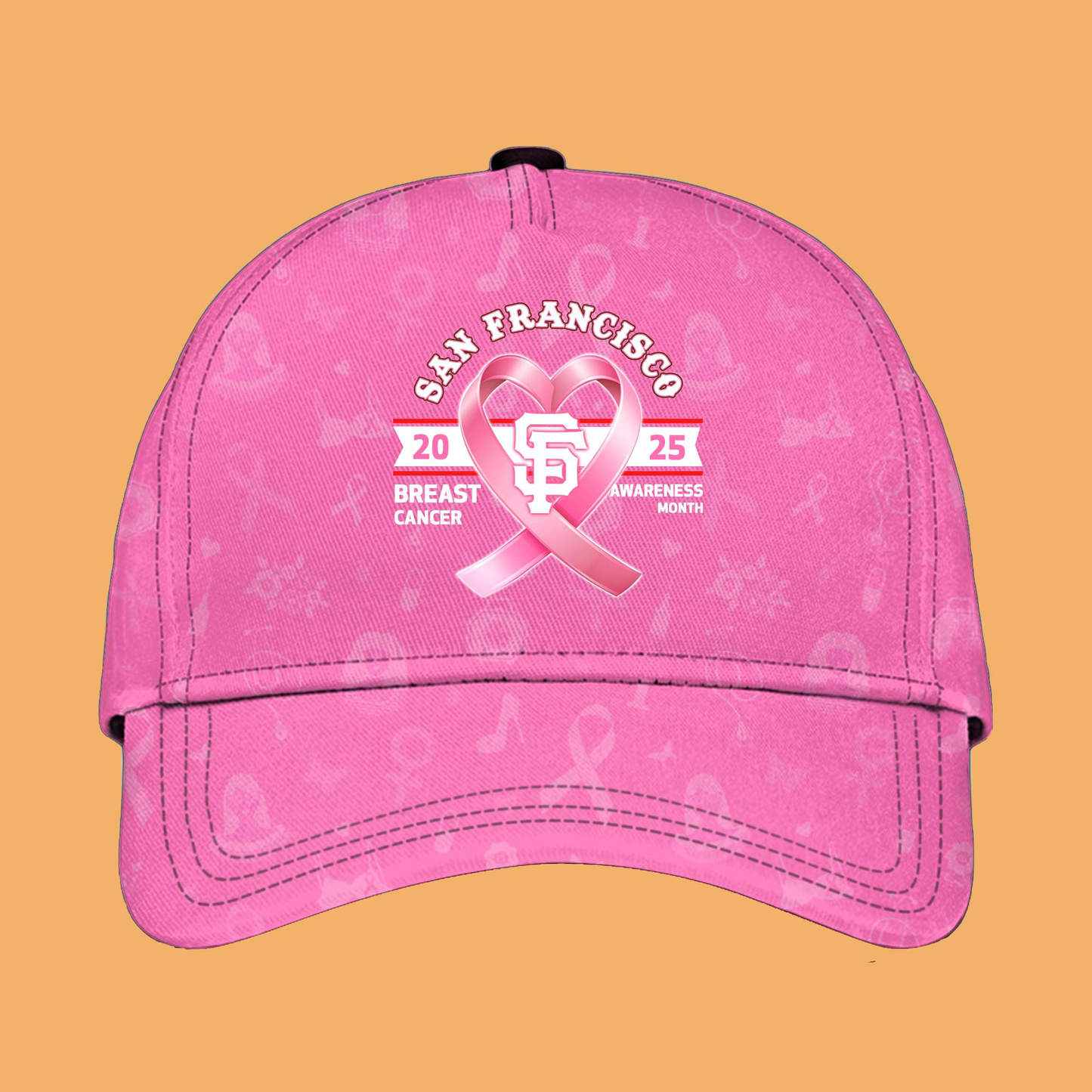 2025 SF Giants Special Breast Cancer Awareness Month Hat And Jersey