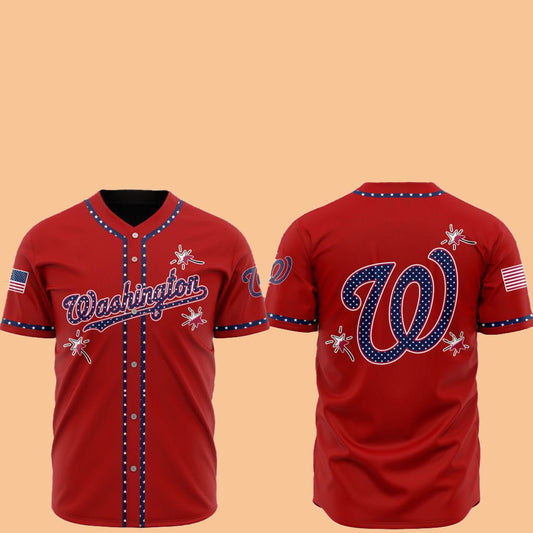 2025 Washington Nationals Happy Independence Day Baseball Jersey