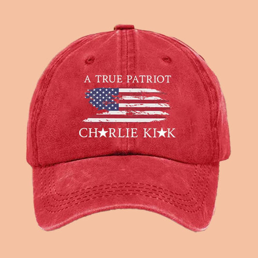 A True Patriot Charlie Kirk Hat 2025