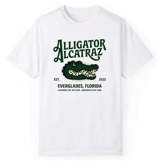 Alligator Alcatraz Est 2025 Everglades Florida Guarded By Nature Governed By Law Shirt