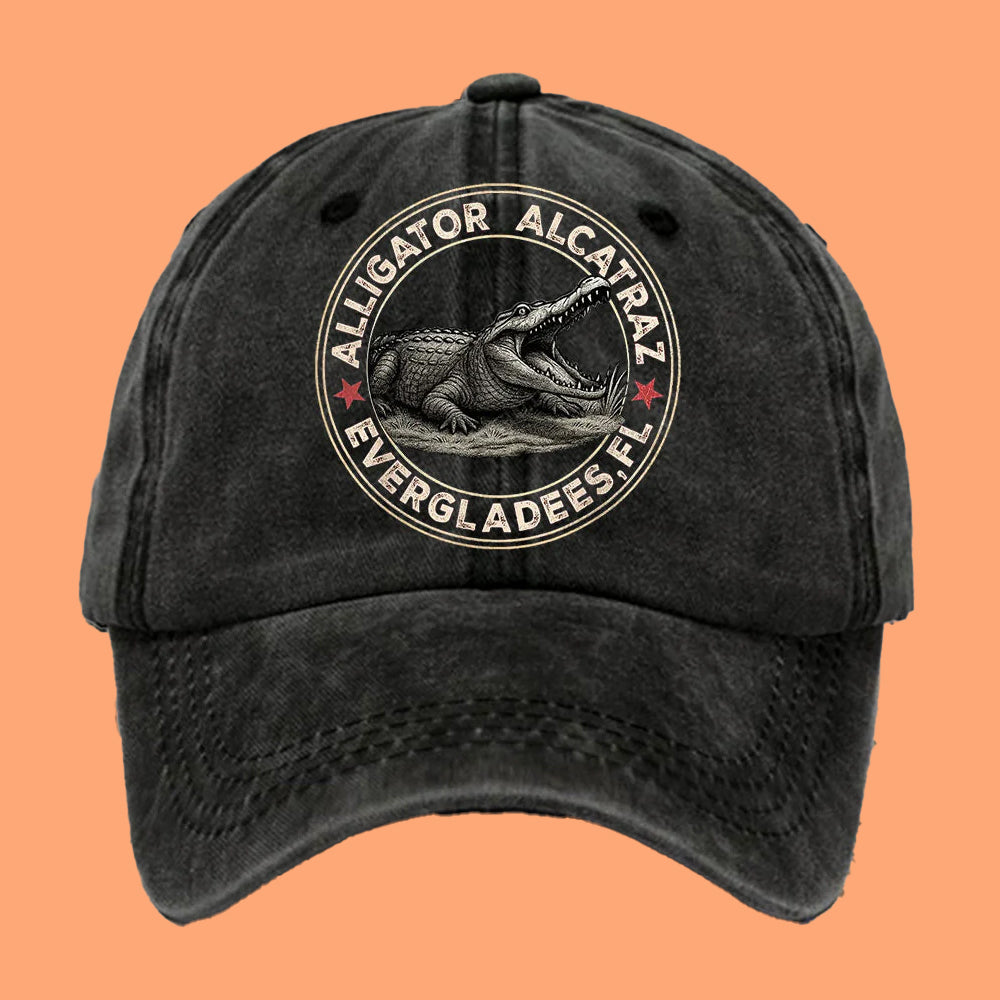 Alligator Alcatraz Evergladees Florida Hat