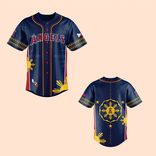 2025 Angels Filipino Heritage Night Baseball Jersey