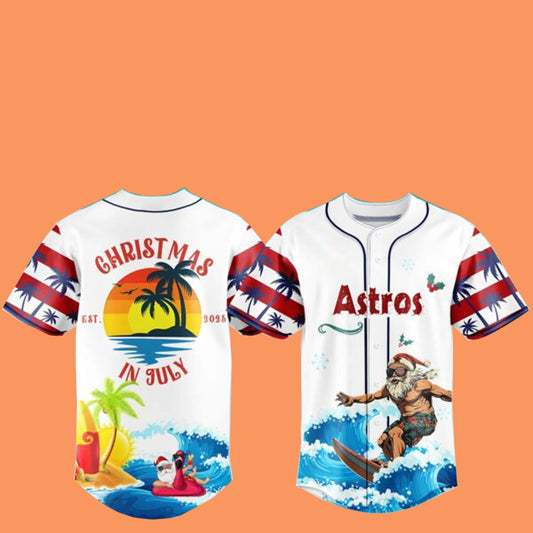 2025 Astros Christmas July Santa Jersey Hat