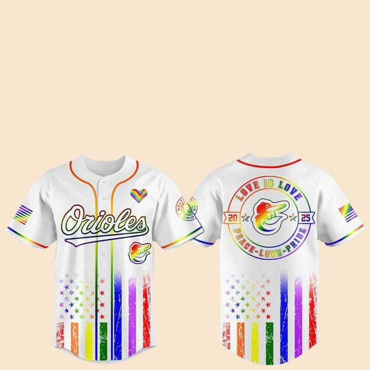 2025 Baltimore Orioles Pride Month Love Is Love Jersey
