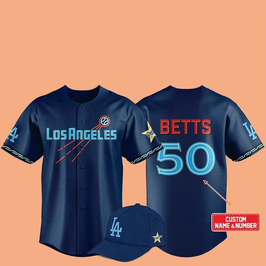 2025 Betts LA Dodger City Connect Concept Jersey And Hat