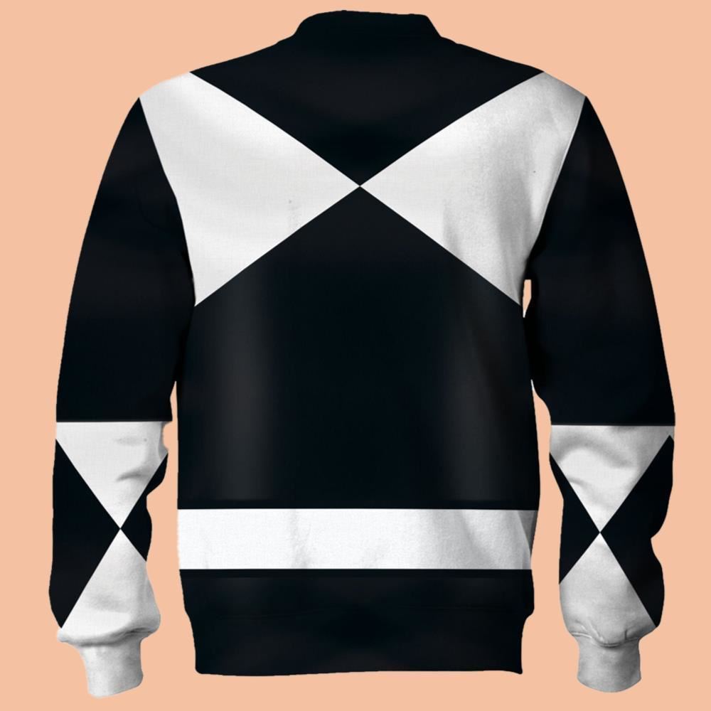 Black Power Ranger Costume Shirt Halloween 2025