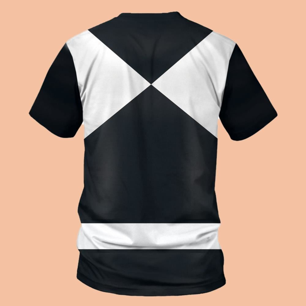 Black Power Ranger Costume Shirt Halloween 2025