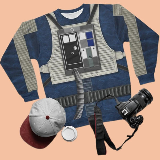 Blue Squadron Resistance Pilot Stwa Cosplay Costume Ugly Sweater 2025