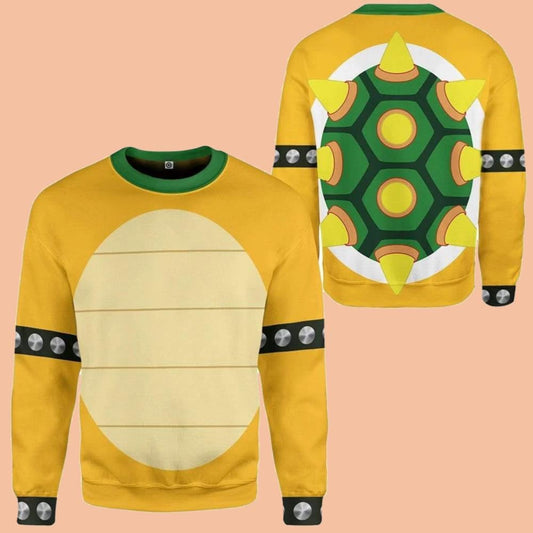 Bowser Cosplay Costume Pullover Ugly Sweater 2025