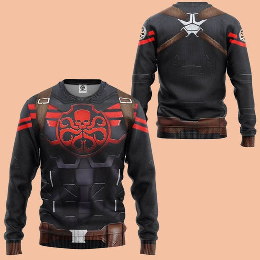 Captain Hydra Cosplay Costume Pullover Ugly Sweater 2025