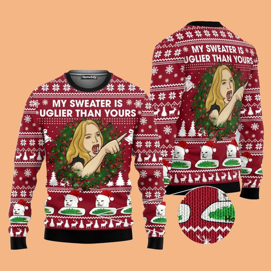 Cat Woman Meme Xmas Ugly Sweater Christmas 2025