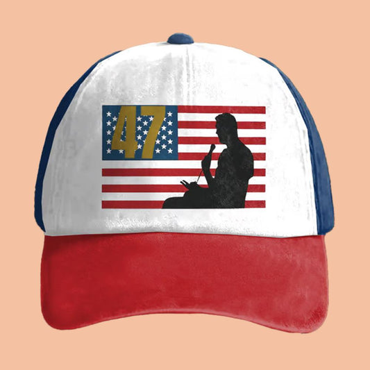 Charlie Kirk 47 America Flag Hat 2025