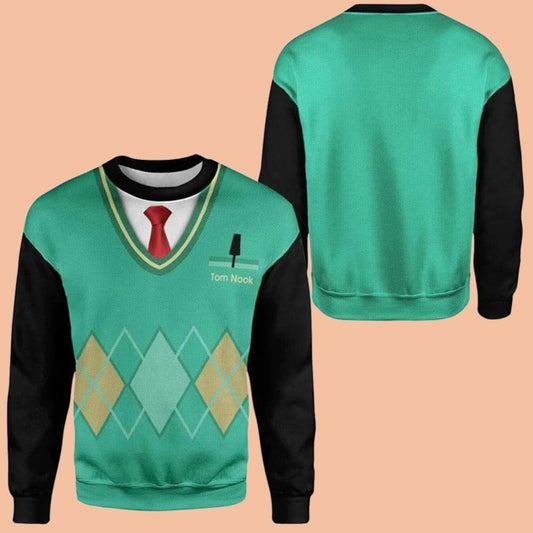 Crossing Tom Nook Cosplay Costume Pullover Ugly Sweater 2025