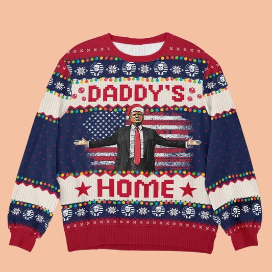 Daddy's Home Trump Ugly Sweatshirt Christmas 2025