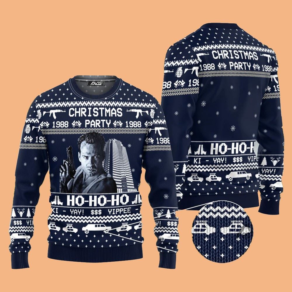 Die Hard Party 1988 Ugly Sweater Christmas