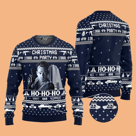 Die Hard Party 1988 Ugly Sweater Christmas