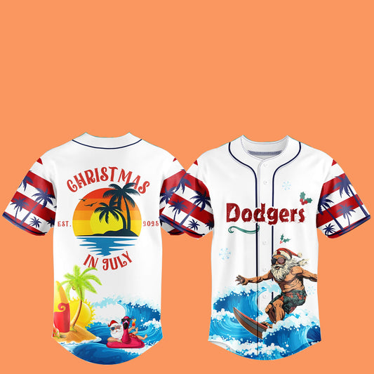 2025 Dodgers Christmas July Santa Jersey Hat