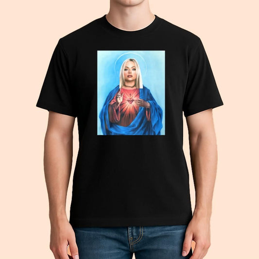 Dominik Wearing Santa Olivia Jesus Shirt