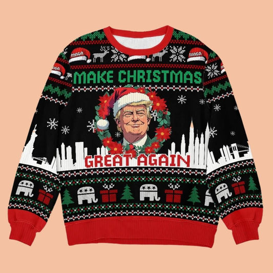 Donal Trump Make Christmas Great Again Ugly Sweatshirt Christmas 2025